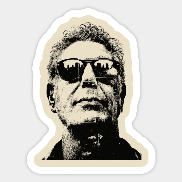 Anthony Bourdain Sticker by wallofgreat